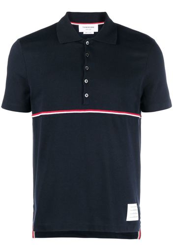 Thom Browne RWB-stripe polo shirt - Blau