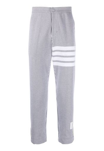 Thom Browne 4-Bar seersucker tailored trousers - Grau