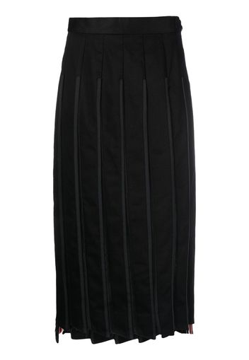 Thom Browne pleated midi skirt - Schwarz