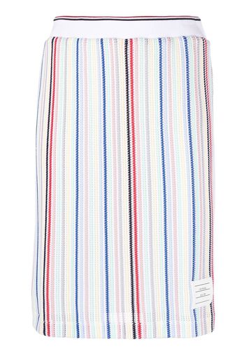 Thom Browne striped straight skirt - Weiß