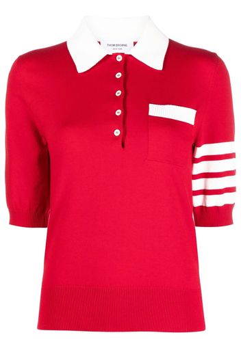 Thom Browne Hector intarsia polo shirt - Rot