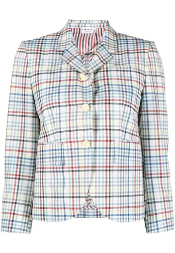 Thom Browne gingham-check sports blazer - Weiß