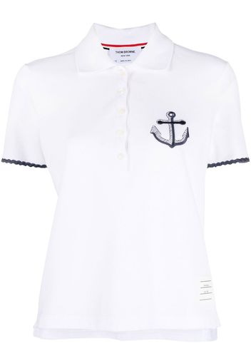 Thom Browne anchor-motif polo shirt - Weiß