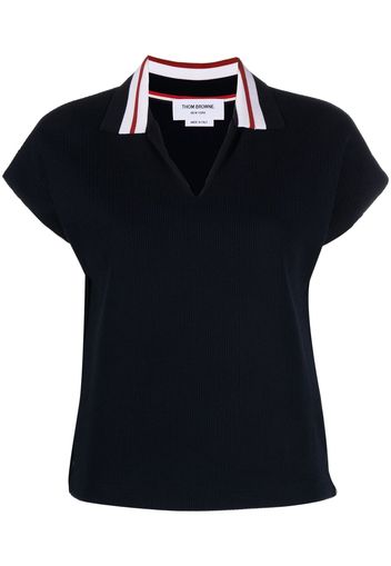 Thom Browne cricket stripe polo shirt - Blau