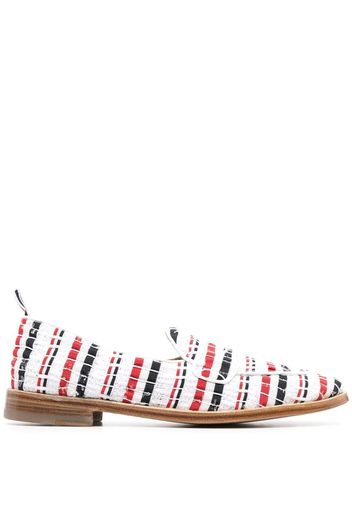 Thom Browne Penny-Loafer im College-Look - Weiß