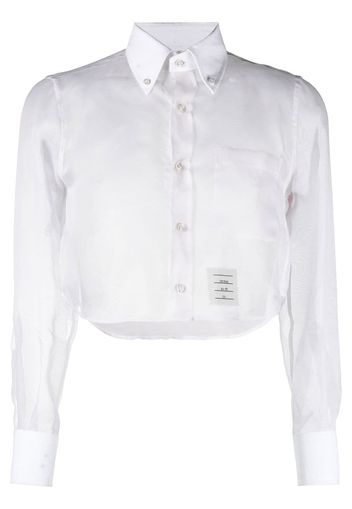 Thom Browne Klassisches Cropped-Hemd - Weiß