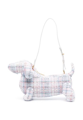 Thom Browne HECTOR BAGUETTE BAG IN CHENILLE YARN RIBBON TWEED - 680 LT PINK