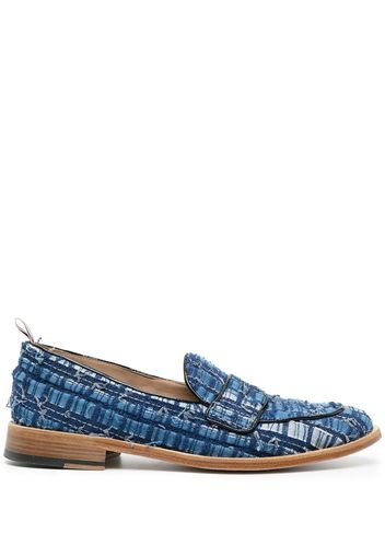 Thom Browne Penny-Loafer aus Tweed - 460 MEDIUM BLUE