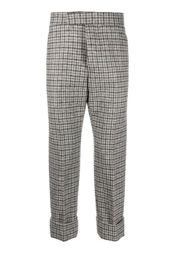 Thom Browne houndstooth-check wool trousers - Grau