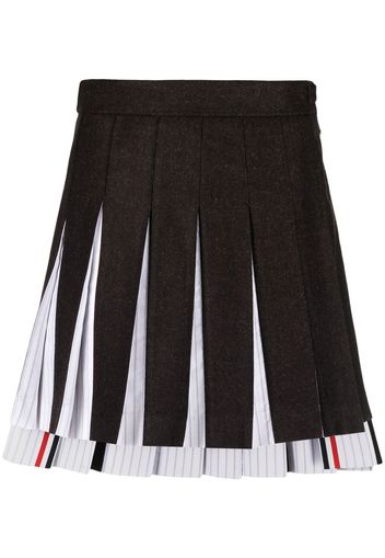 Thom Browne wool-blend pleated skirt - Grau