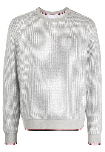 Thom Browne herringbone pattern sweater - Grau