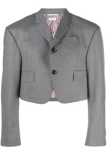 Thom Browne Einreihiges Cropped-Sakko - Grau