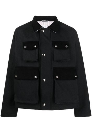 Thom Browne Cropped-Jacke mit Taschen - Schwarz