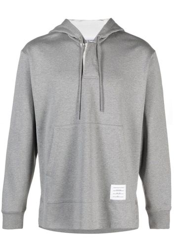 Thom Browne Hoodie im Rugby-Look - Grau