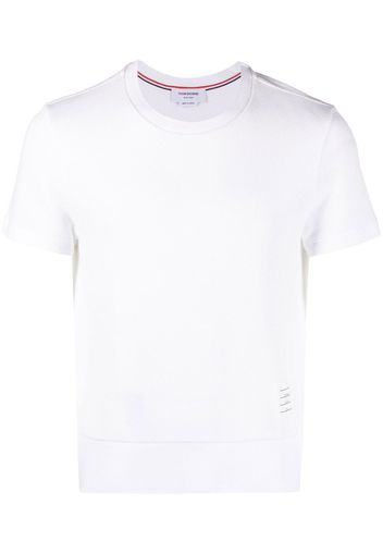 Thom Browne T-Shirt mit Logo-Patch - Weiß