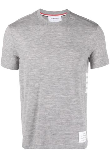 Thom Browne T-Shirt mit Logo-Patch - Grau