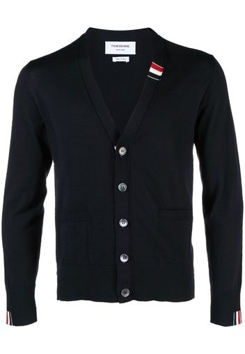 Thom Browne Cardigan mit V-Ausschnitt - Blau