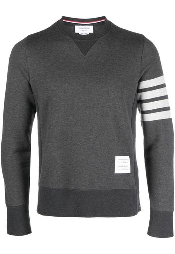 Thom Browne Sweatshirt mit Logo-Patch - Grau