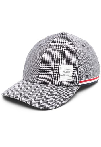 Thom Browne Baseballkappe mit Print - Schwarz