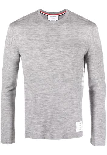 Thom Browne Strickpullover mit rundem Ausschnitt - Grau