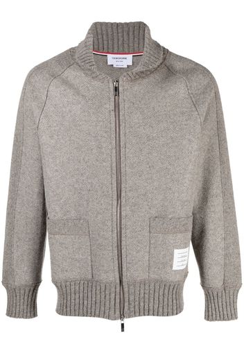 Thom Browne Cardigan mit Logo-Patch - Nude