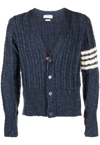 Thom Browne Cardigan mit Zopfmuster - Blau