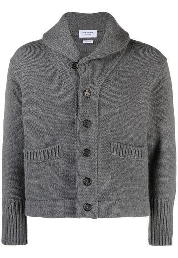 Thom Browne Cardigan mit Schalkragen - Grau