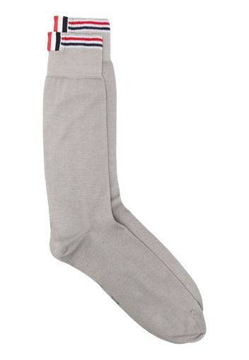 Thom Browne Socken mit gestreiften Bündchen - Grau