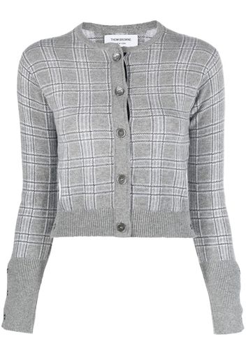 Thom Browne Cardigan mit Rundhalsausschnitt - Grau