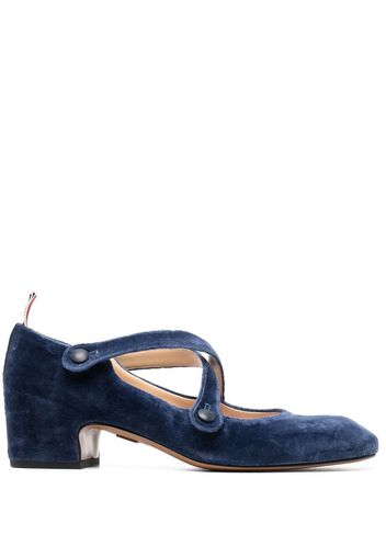 Thom Browne Pumps aus Samt 40mm - Blau