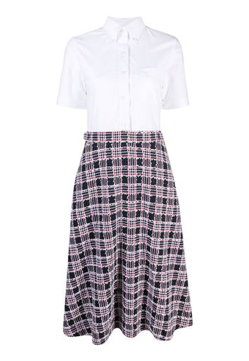 Thom Browne Kariertes Hemdkleid - Weiß