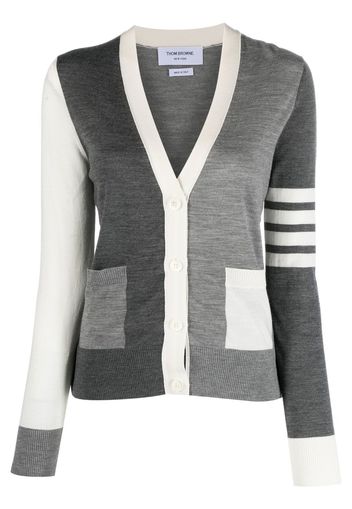 Thom Browne Cardigan mit V-Ausschnitt - Grau