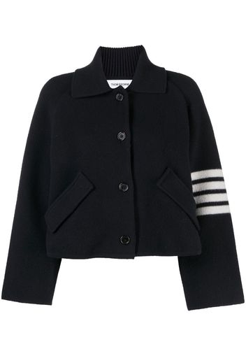 Thom Browne Cropped-Jacke mit Streifen - Blau