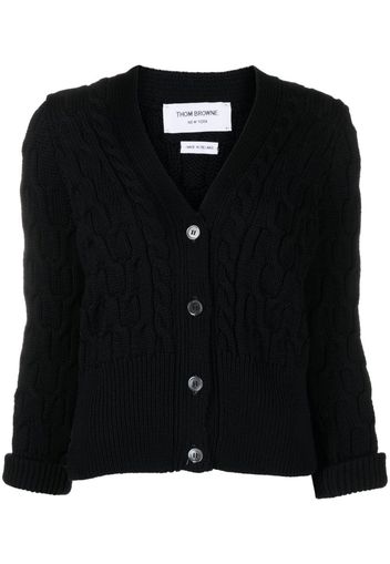 Thom Browne Cardigan mit V-Ausschnitt - Blau