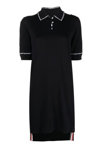 Thom Browne Poloshirtkleid mit Kontrastdetails - Blau