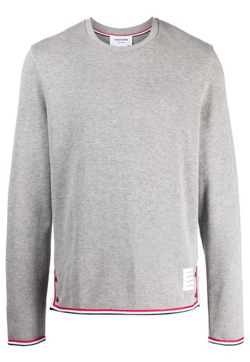 Thom Browne Sweatshirt mit Logo-Patch - Grau