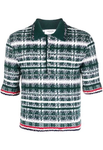 Thom Browne Poloshirt mit RWB-Streifen - Grün