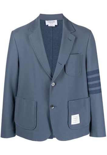 Thom Browne striped-sleeve cotton blazer - Blau