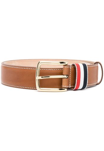 Thom Browne RWB-stripe leather belt - Braun