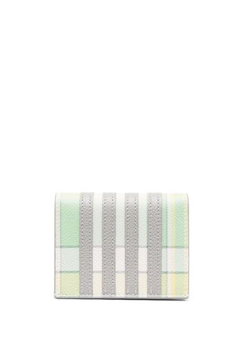 Thom Browne check-print bifold wallet - Grün