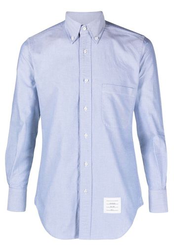 Thom Browne button-up cotton shirt - Blau