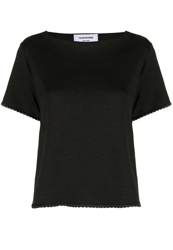 Thom Browne T-Shirt mit Flechtborten - Schwarz