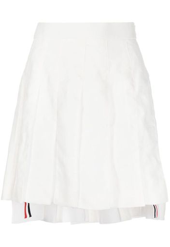 Thom Browne RWB-stripe pleated miniskirt - Weiß