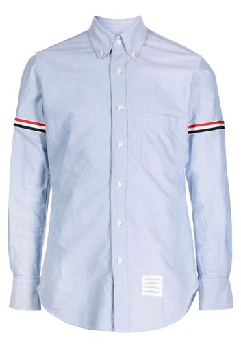 Thom Browne RWB stripe cotton shirt - Blau