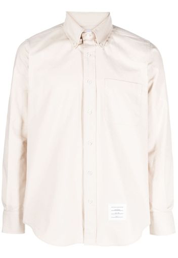 Thom Browne RWB stripe slim-fit shirt - Nude