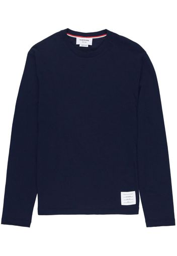 Thom Browne Pullover mit Logo-Patch - Blau