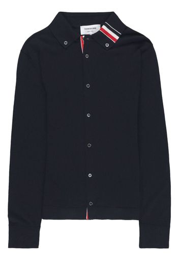 Thom Browne Cardigan mit Besatzstreifen - Blau