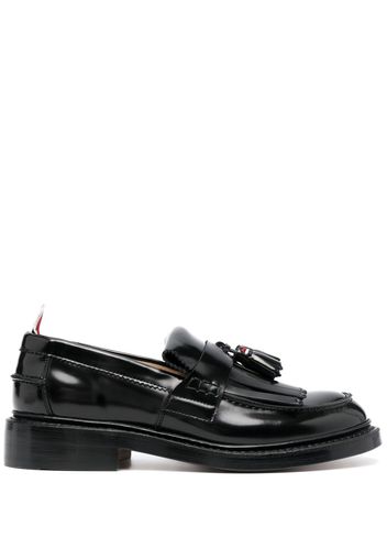 Thom Browne RWB-tab leather loafers - Schwarz