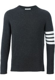 Thom Browne Kaschmirpullover mit Kontraststreifen - Grau