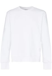 Thom Browne Sweatshirt mit dreifarbigen Streifen - Weiß